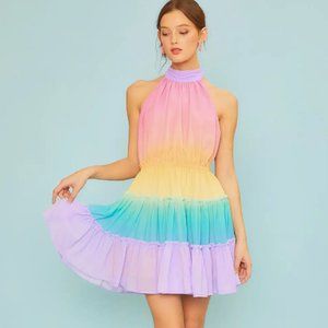 Ombre Statement Mini Dress